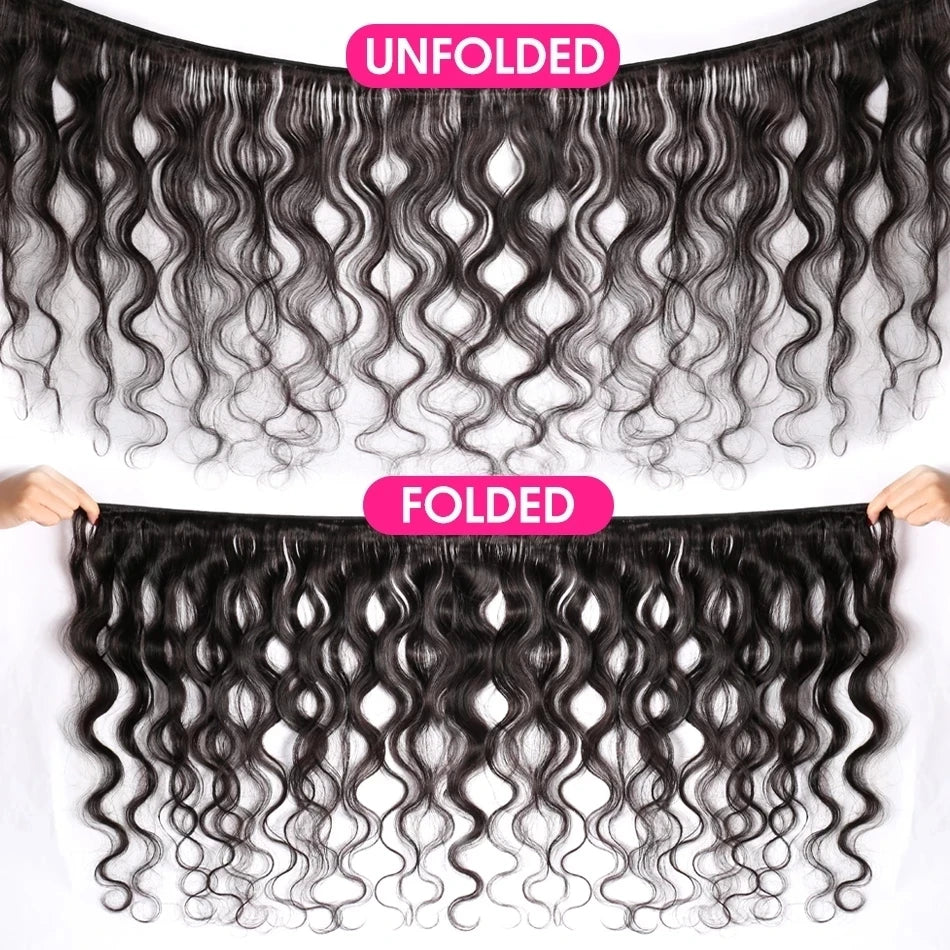 PerisModa Brazilian Body Wave Human Hair Bundles – 100% Virgin Hair Extensions | Natural Black (3/4 Bundle Deal, Up to 32 Inch)