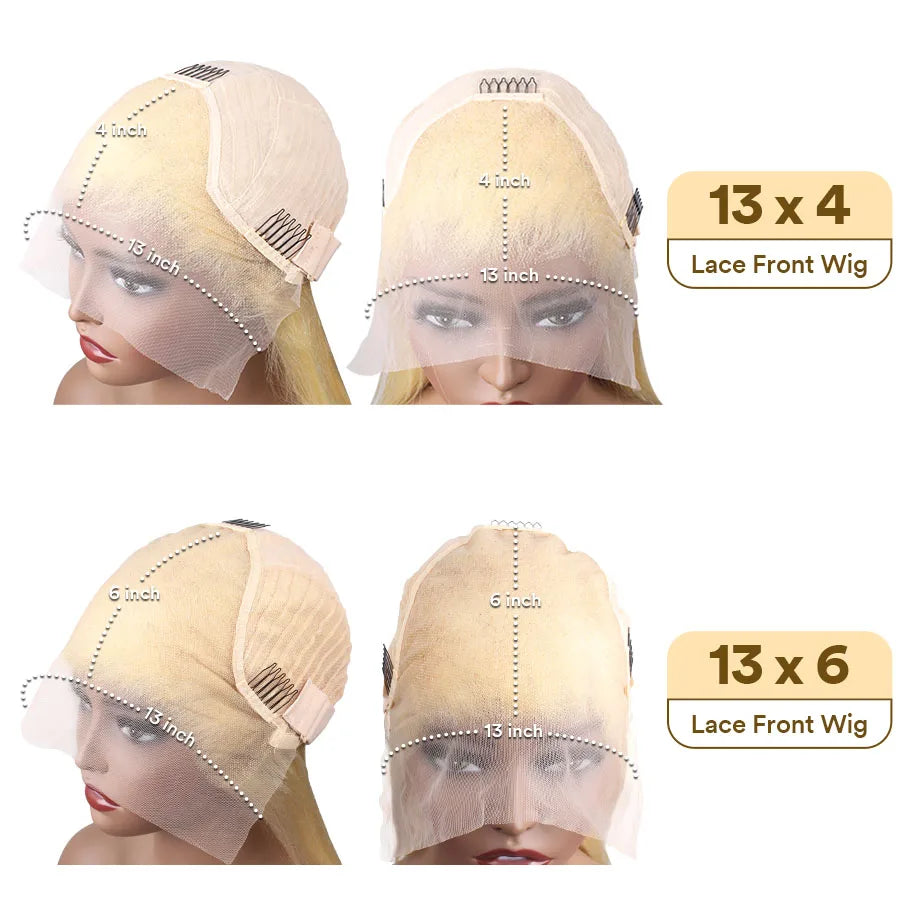 Honey Blonde Deep Wave HD Lace Front Human Hair Wig