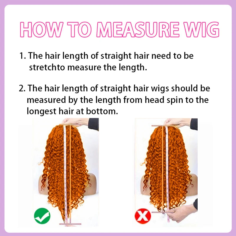 Ginger Water Wave Wig Soft Deep Curly 100% Human Hair HD Lace Front
