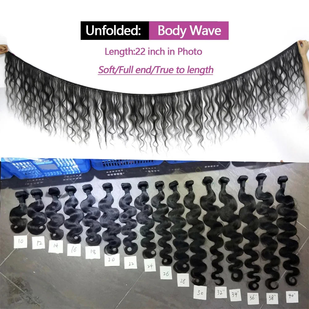 Body Wave Bundles 100% Brazilian Raw Human Hair Thick 10A Grade Extensions