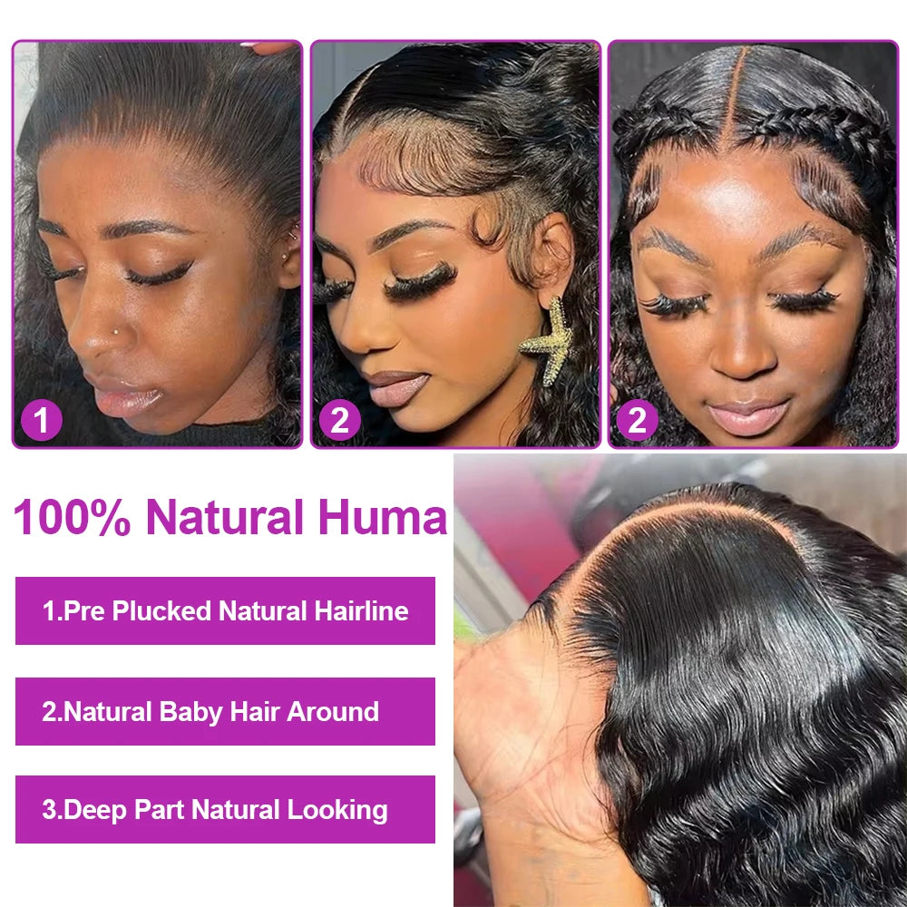 Water Curl HD Transparent Lace Wig – Pre-Plucked, Natural Hairline