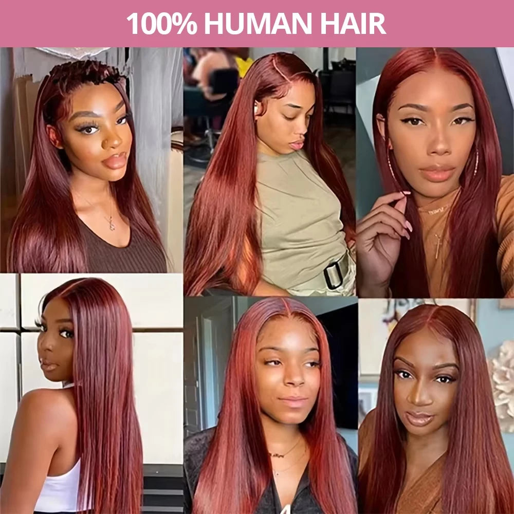 Chocolate Brown Bone Straight Wig – Sleek, Natural & 100% Human Hair HD Lace Front