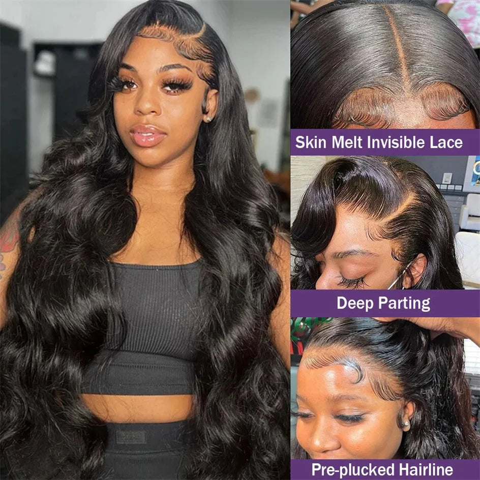 Luxury Body Wave HD Lace Front Wig – 100% Human Hair, Pre-Plucked 13x4 & 13x6 Options (Up to 40 Inch)