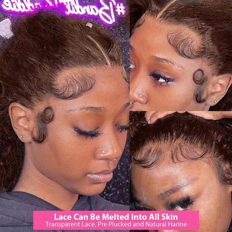 Chocolate Brown Deep Wave Wig – Soft, Natural & 100% Human Hair HD Lace Front