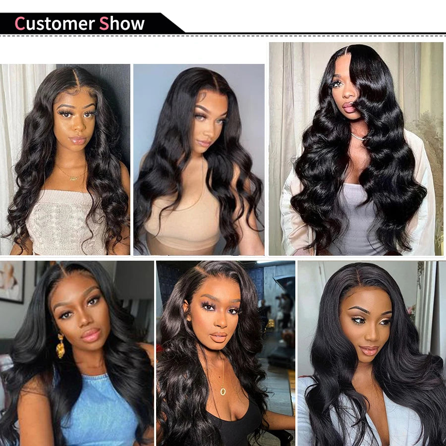 Body Wave Bundles 100% Human Hair Natural Black Brazilian Hair Extensions