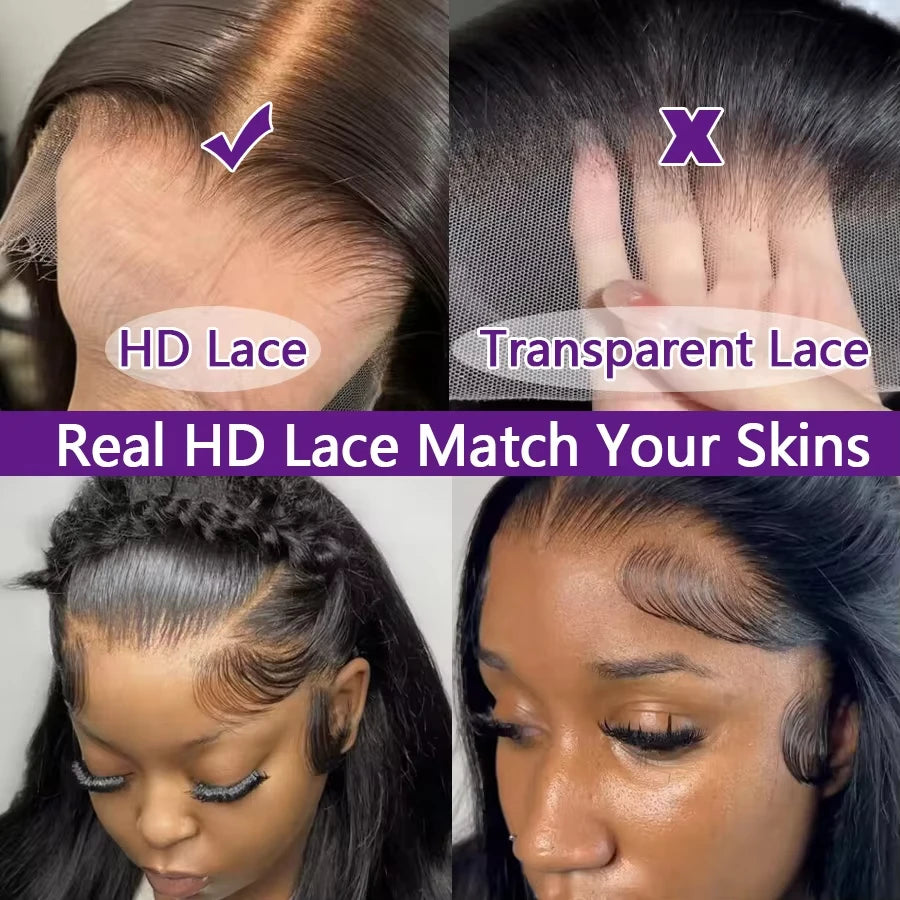 Luxury Body Wave HD Lace Front Wig – 100% Human Hair, Pre-Plucked 13x4 & 13x6 Options (Up to 40 Inch)