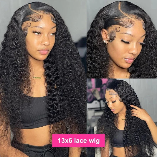 Water Curl HD Transparent Lace Wig – Pre-Plucked, Natural Hairline