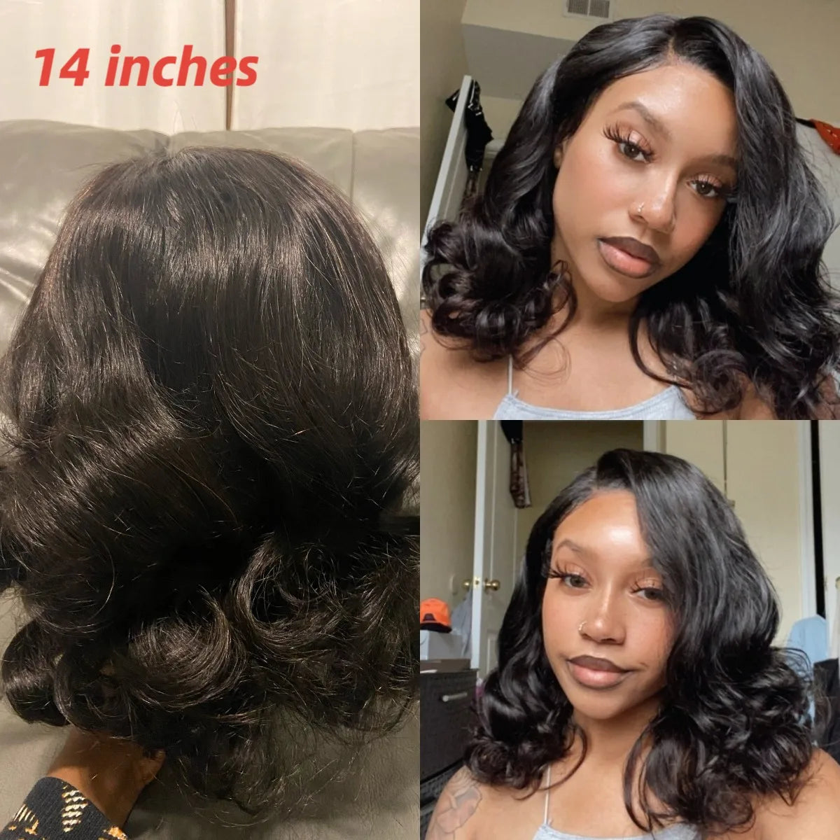 PerisModa Brazilian Body Wave Human Hair Bundles – 100% Virgin Hair Extensions | Natural Black (3/4 Bundle Deal, Up to 32 Inch)