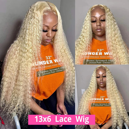 Honey Blonde Deep Wave HD Lace Front Human Hair Wig