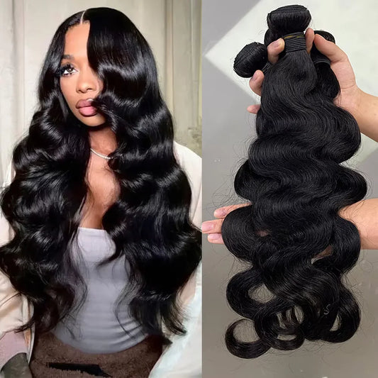 Body Wave Bundles 100% Brazilian Raw Human Hair Thick 10A Grade Extensions