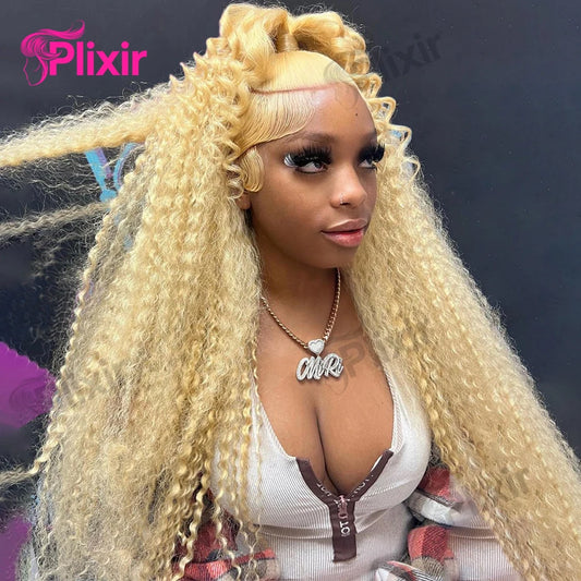 Honey Blonde Deep Wave HD Lace Front Human Hair Wig